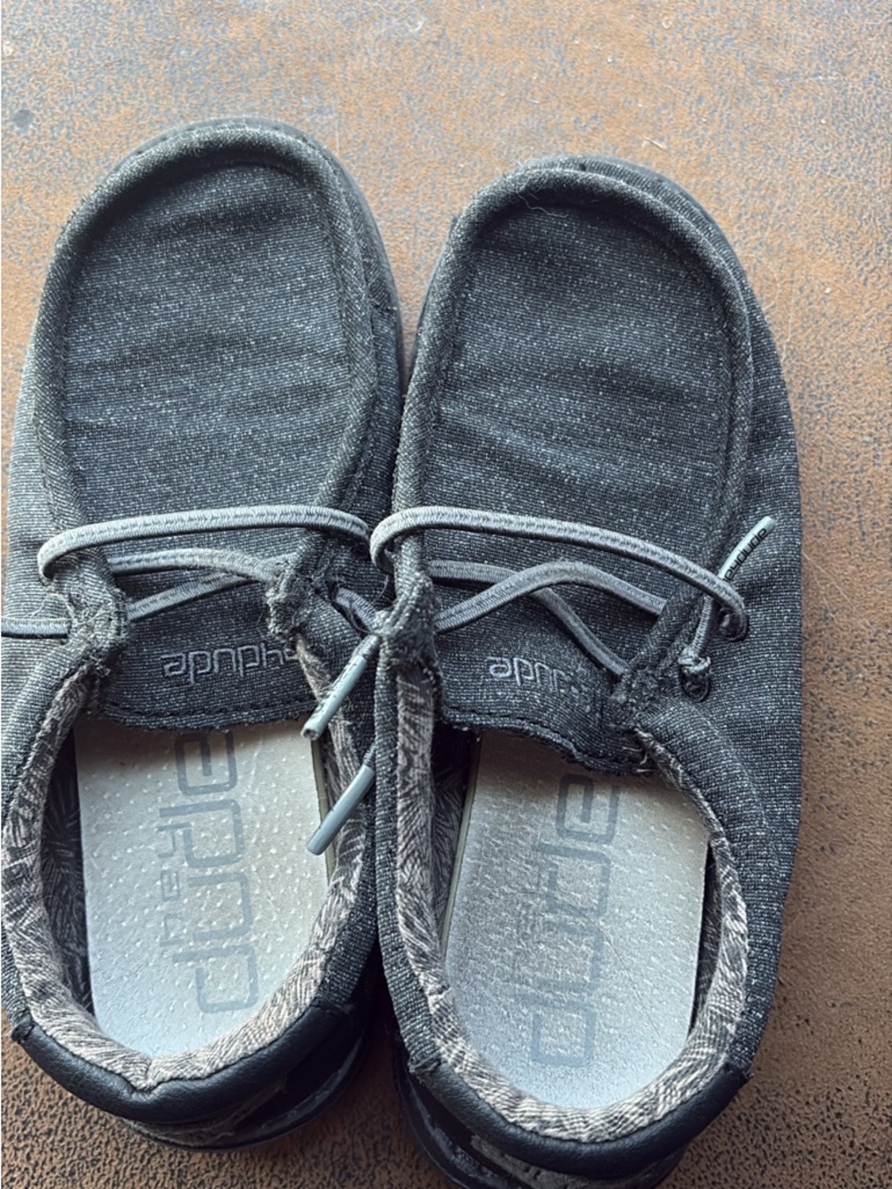 Hey Dude Black Knit Slip-On Loafers